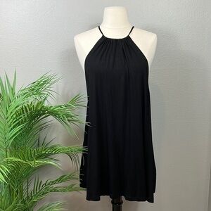 NWT Tobi Open Back Halter Top Black Medium Long